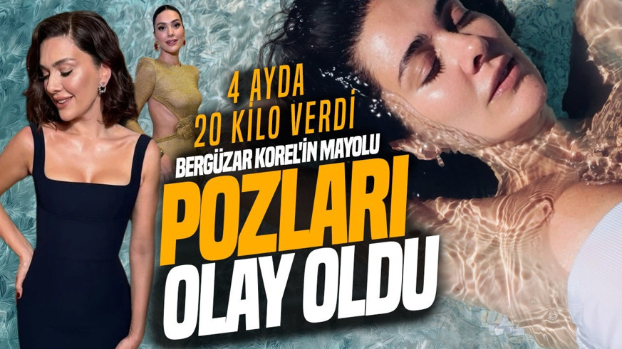 4 ayda 20 kilo veren Bergüzar Korel'den cesur paylaşım! Mayolu pozlarıyla sosyal medyayı salladı