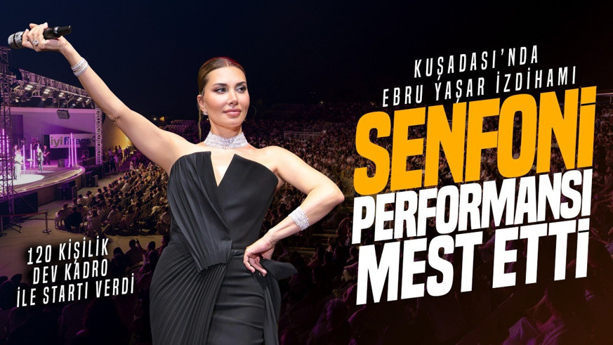 Ebru Yaşar'ın ilk senfoni performansı mest etti! 120 kişilik dev kadroyla sahnede