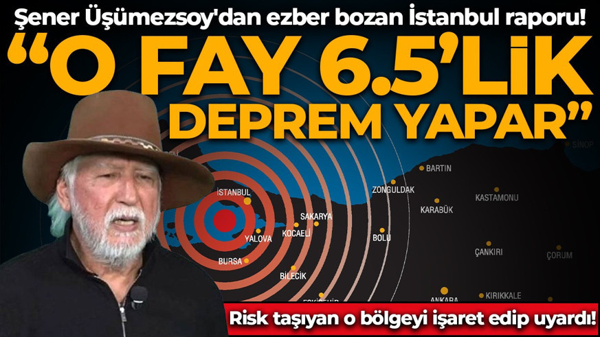 Şener Üşümezsoy'dan ezber bozan İstanbul raporu! Risk taşıyan o bölgeyi işaret edip uyardı: O fay 6.5'lik deprem yapar
