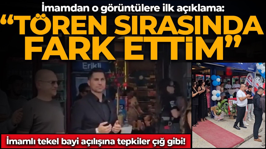 Tekel bayi açılışında imam dua etti! O görüntülere tepkiler çığ gibi büyüdü! İmamdan açıklama geldi: Bilmiyordum