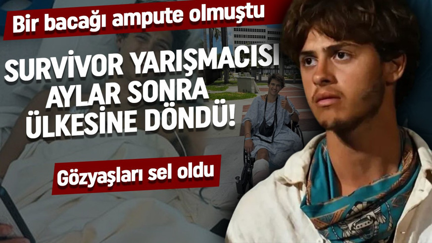 Bir bacağı ampute olmuştu! Survivor yarışmacısı Stavros Floros aylar sonra ülkesine döndü, gözyaşları sel oldu