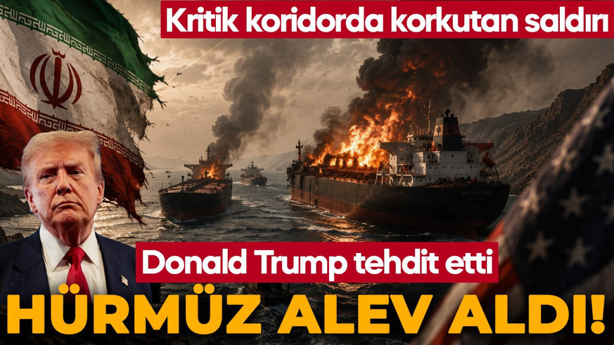 Orta Doğu'da hareketli saatler! Trump tehdit etti, Hürmüz alev aldı! İki gemi aynı anda vuruldu!