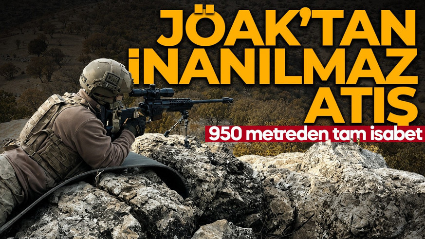 Namluyu doğrulttuklarında şansa yer yok! JÖAK’tan inanılmaz atış! 950 metreden tam isabet