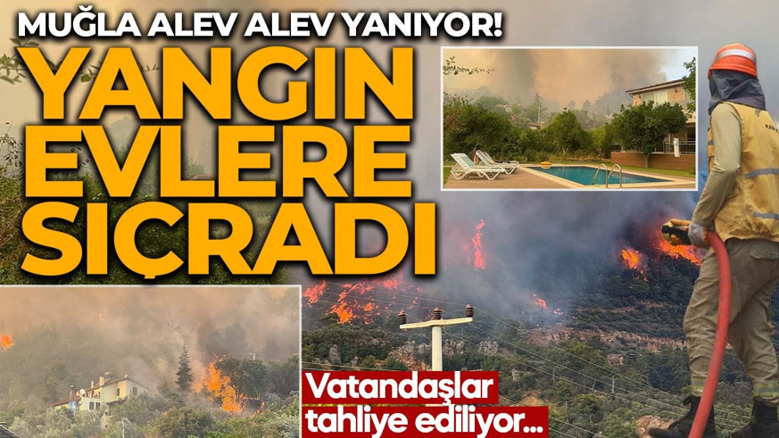 Muğla'da orman yangını! Alevler evlere ulaştı: Tahliye çalışmaları sürüyor