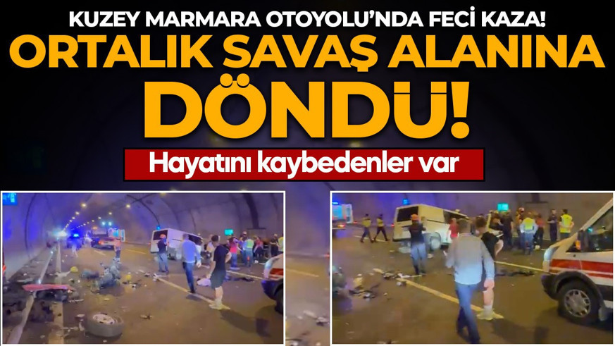 Kuzey Marmara Otoyolu’nda feci kaza! Hayatını kaybedenler var