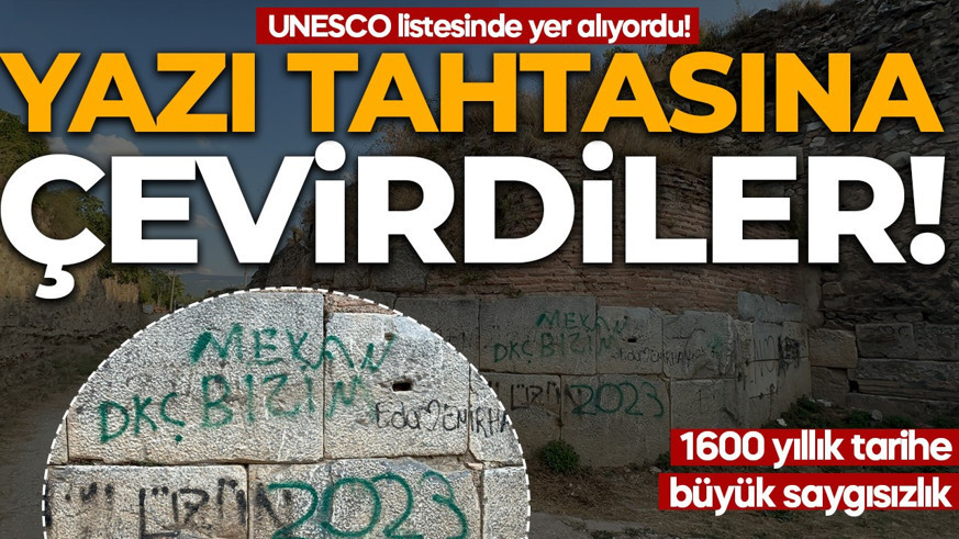 UNESCO listesinde yer alıyordu! 1600 yıllık tarihe büyük saygısızlık: Yazı tahtasına çevirdiler