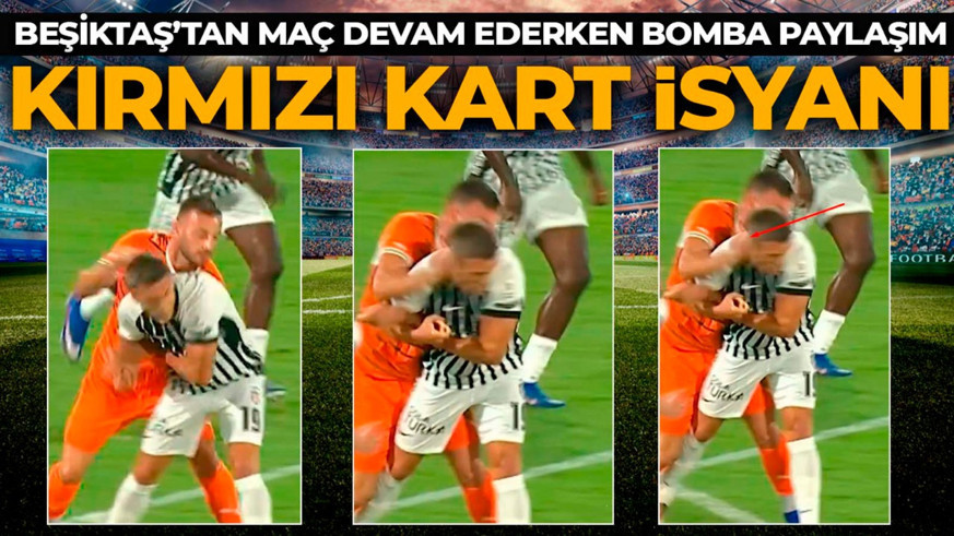 Alanyaspor- Beşiktaş maçında tartışmalı pozisyon! Ajiti’nin Trossard’a müdahalesi sonrası Beşiktaş'tan kırmızı kart isyanı