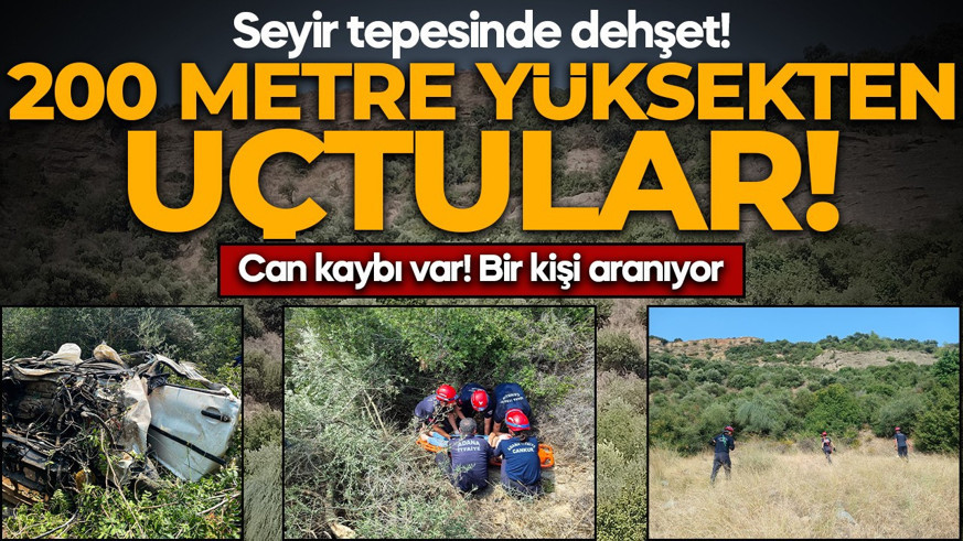 Seyir tepesinde dehşet! 200 metre yükseklikten düştüler: 1 ölü, 1 kişi Aranıyor