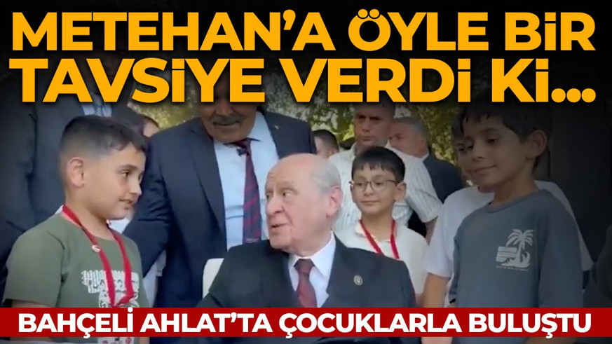 Bahçeli'nin minik Metehan'a nasihati çok konuşuldu: "Sen de onun gibi ol"