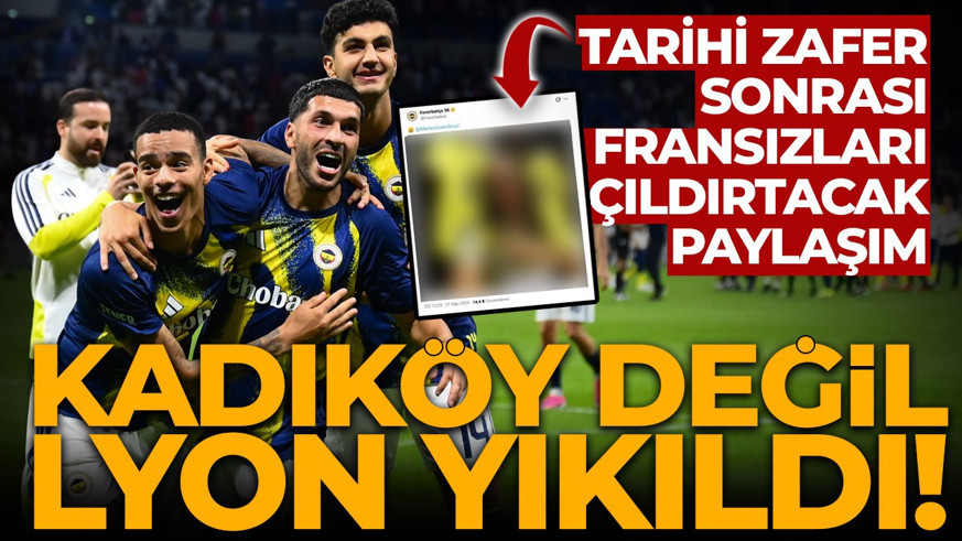 Fenerbahçe'den Şampiyonlar Ligi paylaşımları! Lyon'a bomba Guendouzi göndermesi