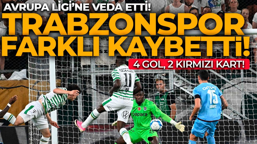4 gol, 2 kırmızı kart! Trabzonspor, Ferencvaros’a farklı yenildi, Avrupa Ligi’ne veda etti