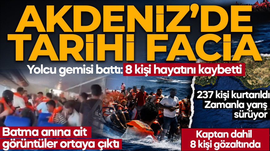 Girne açıklarında yolcu gemisi battı! 267 kişi için arama kurtarma çalışması başladı: 8 can kaybı var, 237 kişi kurtarıldı