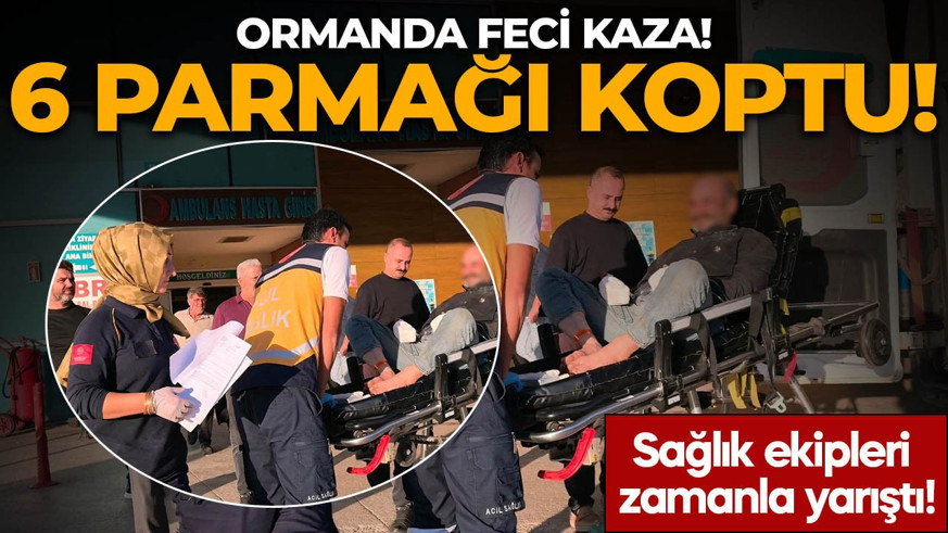 Ormanda feci kaza! 6 parmağı koptu! Sağlık ekipleri zamanla yarıştı
