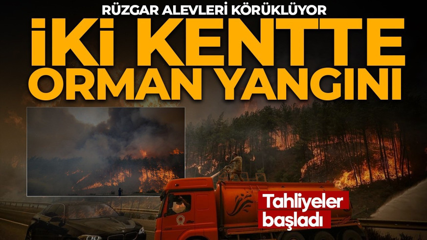 2 kentte orman yangını! Alevler bir ilçeden diğerine sıçradı! Bazı evler boşaltılıyor