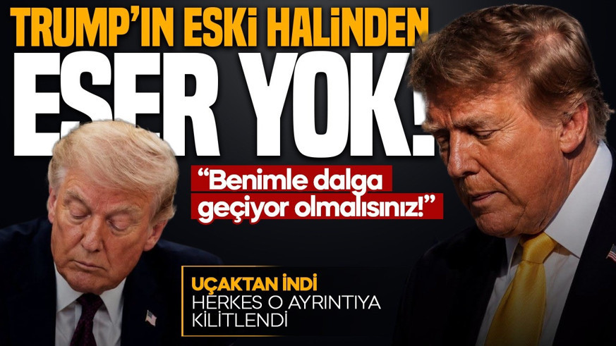 Trump'ın eski halinden eser yok! Uçaktan indi, herkes o ayrıntıya kilitlendi: Benimle dalga geçiyor olmalısınız!