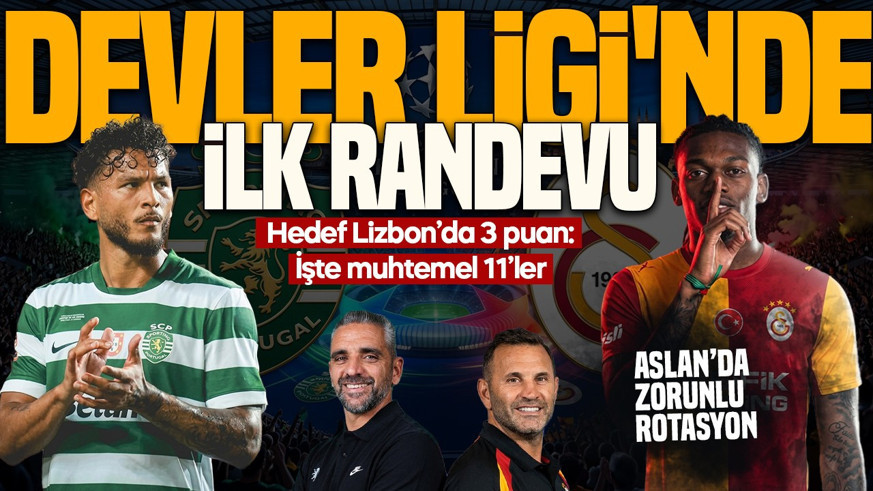 Aslan, Şampiyonlar Ligi perdesini açıyor! Galatasaray hedef: 4 eksikle Lizbon'da 3 puan! İşte Okan Buruk'un muhtemel 11'i