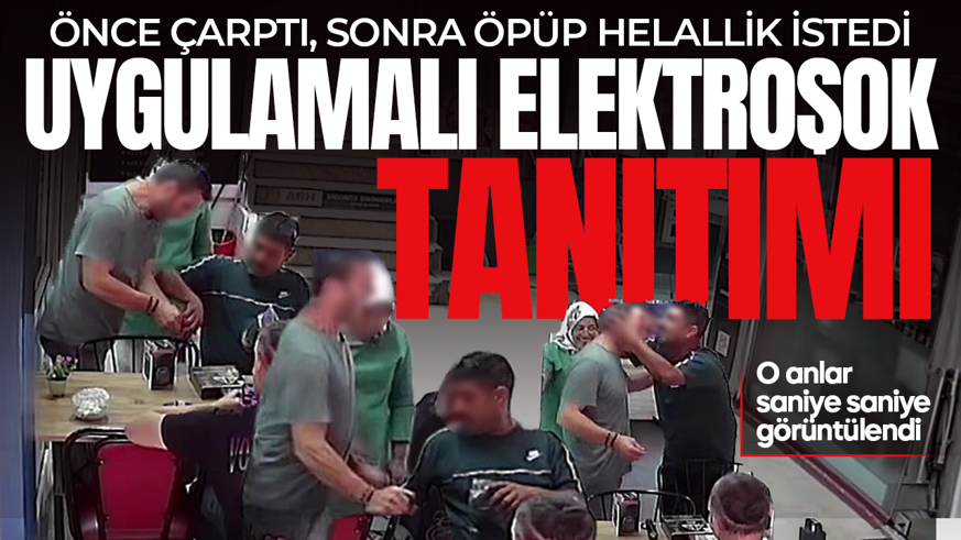 Seyyar satıcıdan "uygulamalı elektroşok" tanıtımı! Önce çarptı, sonra öpüp helallik istedi