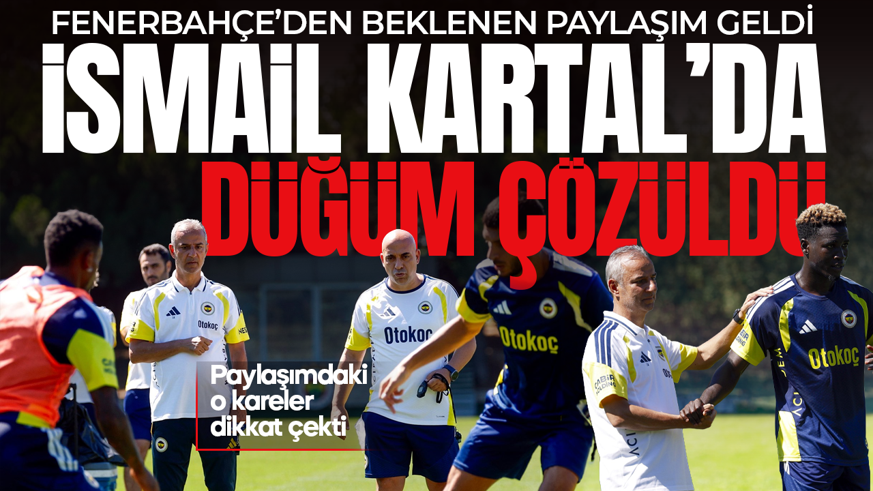 Fenerbahçe'den İsmail Kartal paylaşımı: Takımının başında antrenmana çıktı