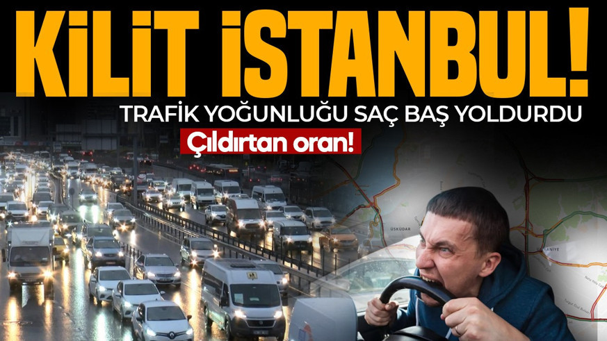 İSTANBUL KİLİTLENDİ! Kilometrelerce araç kuyruğu: Trafik yoğunluğu yüzde 83'e ulaştı! İşte son durum