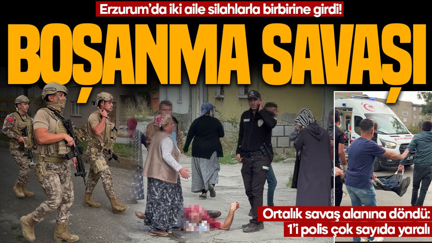 Boşanma savaşı! İki aile silahlarla birbirine girdi ortalık savaş alanına döndü: 1'i polis çok sayıda yaralı