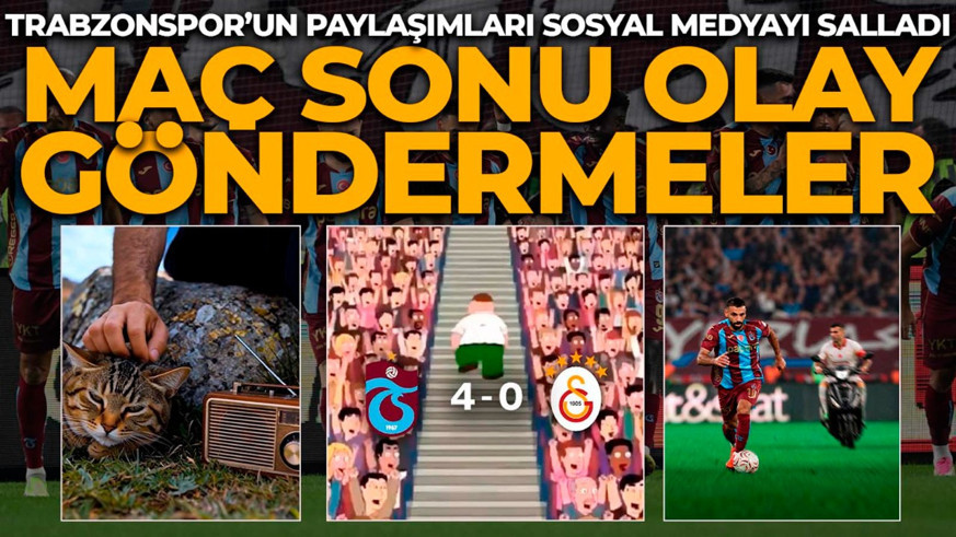 Tarihi skor sonrası Trabzonspor’dan Galatasaray’a olay göndermeler! Sosyal medyayı salladı