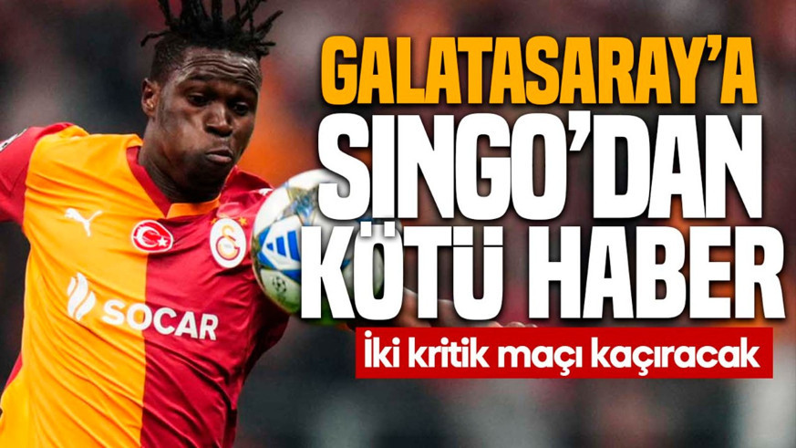 Galatasaray’a Singo’dan bir iyi, bir kötü haber! Kritik 2 maçı kaçıracak! Dönüş tarihi belli oldu