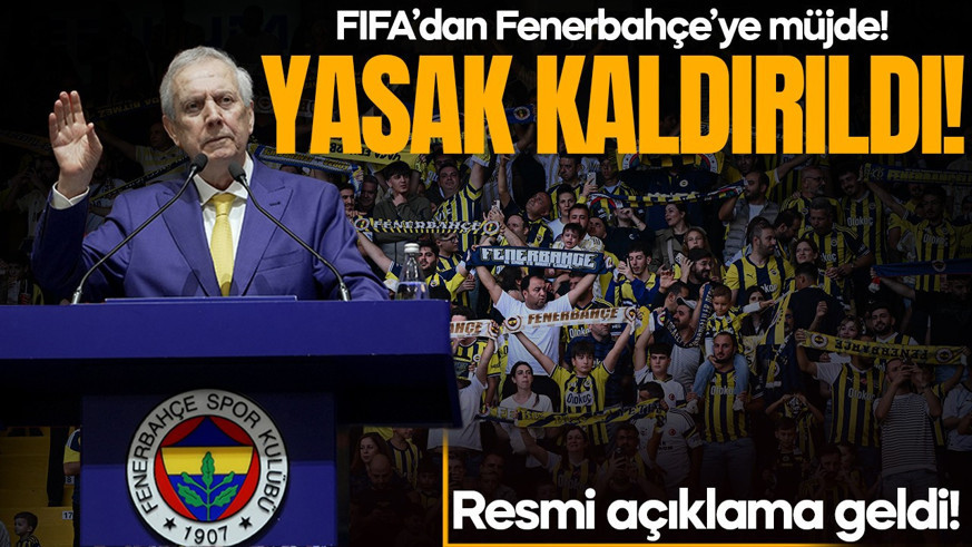 FIFA'dan Fenerbahçe'ye iyi haber! Transfer yasağı kaldırıldı