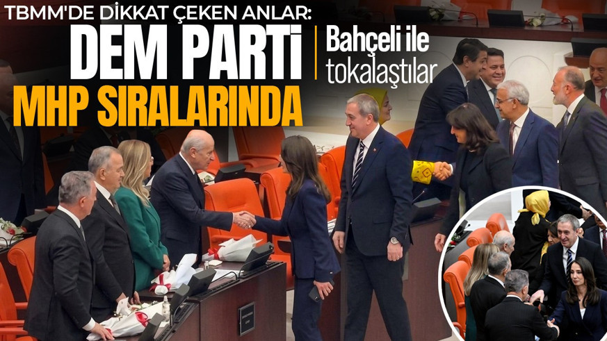 Yeni yasama yılı böyle başladı! TBMM'de dikkat çeken anlar: DEM Parti MHP sıralarında