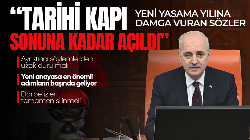 SON DAKİKA | TBMM'de yeni yasama yılı açıldı! TBMM Başkanı Numan Kurtulmuş'tan önemli açıklamalar: Tarihi kapı sonuna kadar açıldı