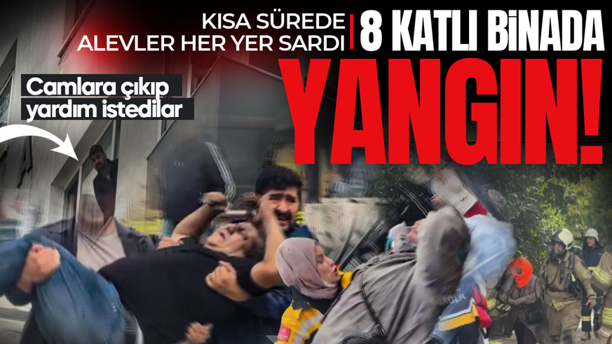 Kadıköy'de binada yangın!  14 kişi tahliye edildi
