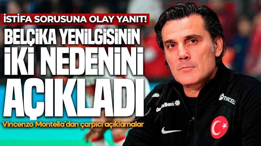 Montella, Belçika yenilgisinin nedenini açıkladı! İki gerekçesi var! İstifa sorusuna olay yanıt!