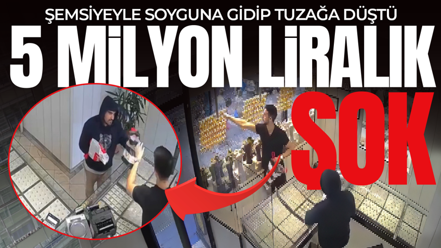 Soyguncuya 5 milyonluk büyük şok! Şemsiyeyle soyunmaya geldi, tezgahtarın tuzağına düştü: 2 saat sonra börekçide yakalandı