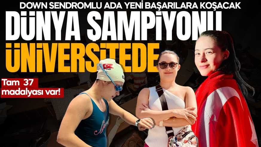 Kulaçlarıyla dünya rekoru kırdı! Down sendromlu Ada üniversite hayalini gerçekleştirdi
