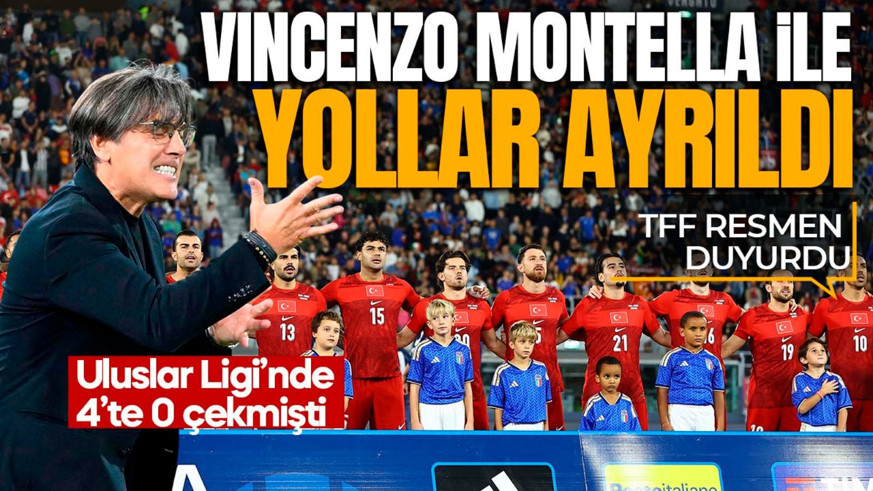 Son dakika... TFF resmen açıkladı! Vincenzo Montella ile yollar ayrıldı