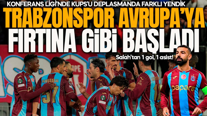 Trabzonspor, Konferans Ligi’ne fırtına gibi başladı! KuPS’u deplasmanda farklı yendik!
