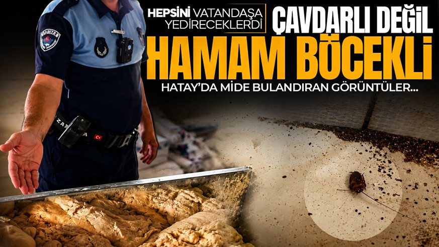 Hatay'daki bir fırında mide bulandıran görüntüler: Hamam böcekli, izmaritli ekmek üretimi