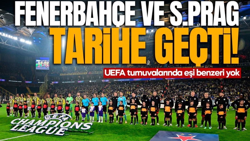 Fenerbahçe ve Slavia Prag tarihe geçti! UEFA turnuvalarında eşi benzeri yok!