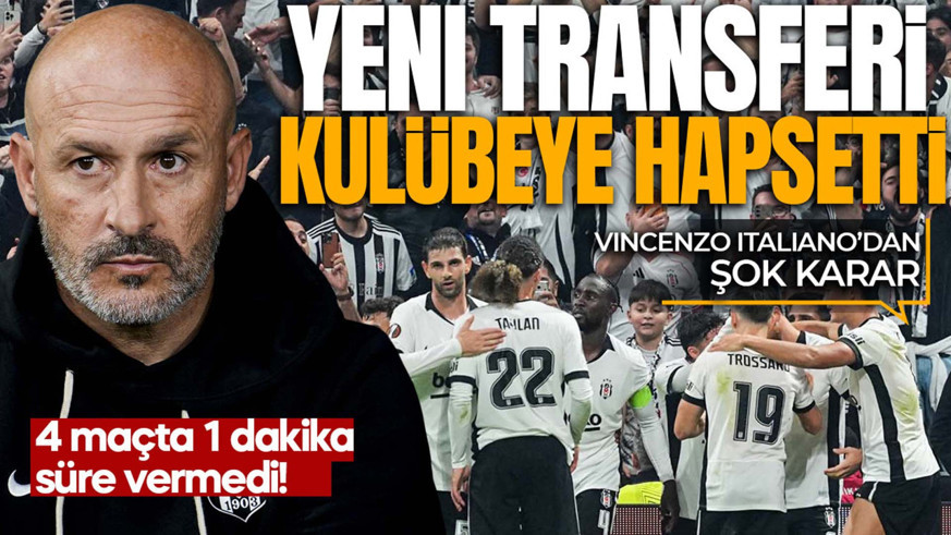 Beşiktaş’ta Vincenzo Italiano’dan şok karar! Yeni transferi kulübeye hapsetti! 4 maçta 1 dakika bile oynatmadı