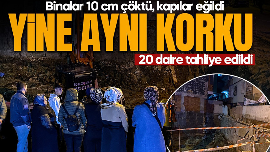 Temel kazısı felakete dönüştü! Bahçelievler'de iki bina 10 cm kaydı: 'Kalkarken düştüm!'