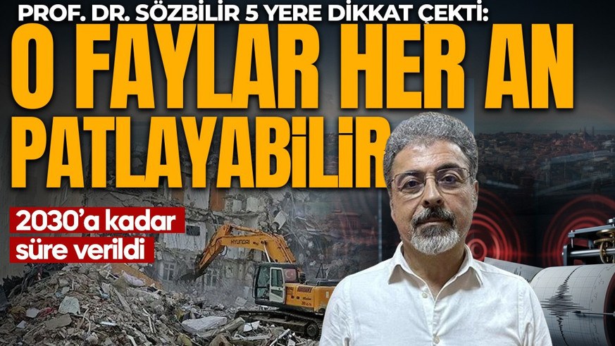 Deprem uzmanı Sözbilir açıkladı! 5 faya dikkat çekti: Yakın gelecekte deprem üretebilir